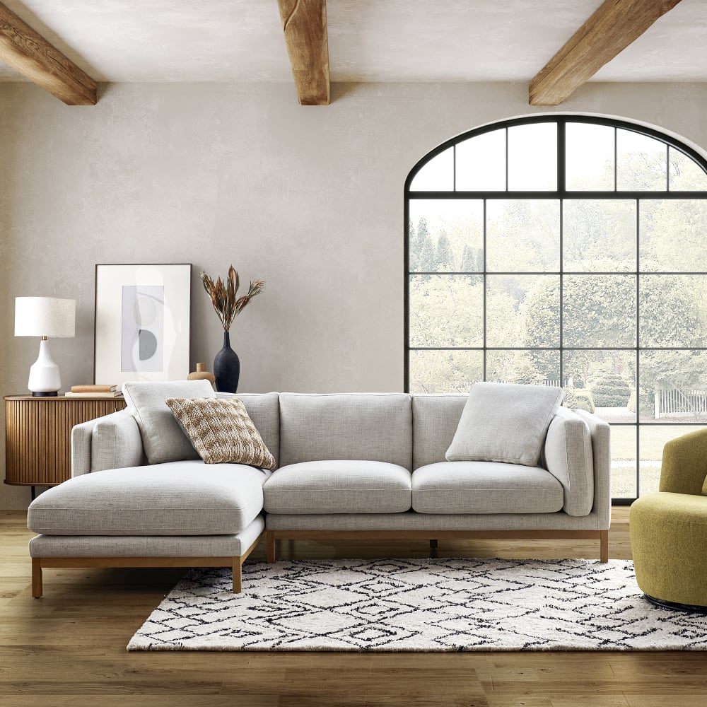 Owen Chaise Sectional Sofa, Walnut