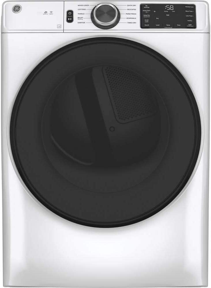 GE® 7.8 cu. ft. Capacity Smart Front Load Electric Dryer with Sanitize Cycle