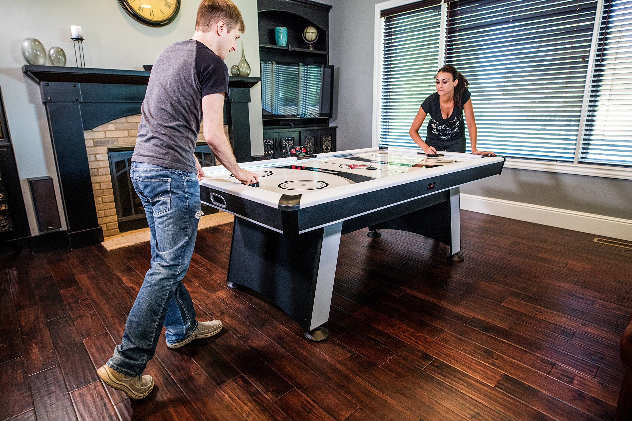 【Sports&Outdoors】Blazer 7' Air Hockey Table with Electronic Score Keeping with Rail-integrated Display