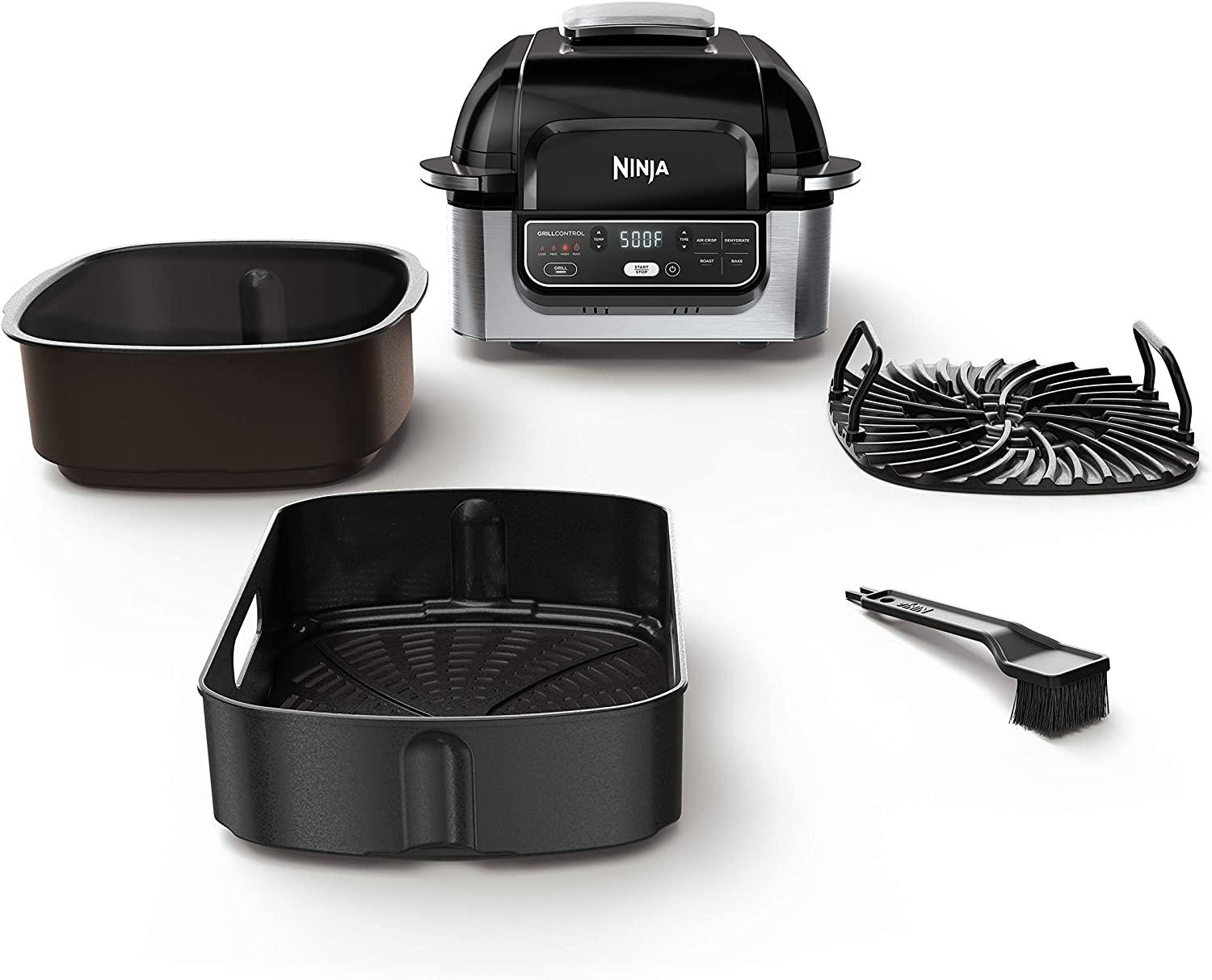 Ninja AG301 Foodi 5-in-1 Indoor Grill with Air Fry, Roast, Bake & Dehydrate